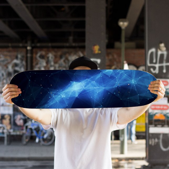 Blue Nebula Skateboard | Space Skateboard Deck