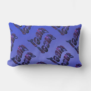 Blue Nebula Team Jesus Logos, Lumbar Cushion