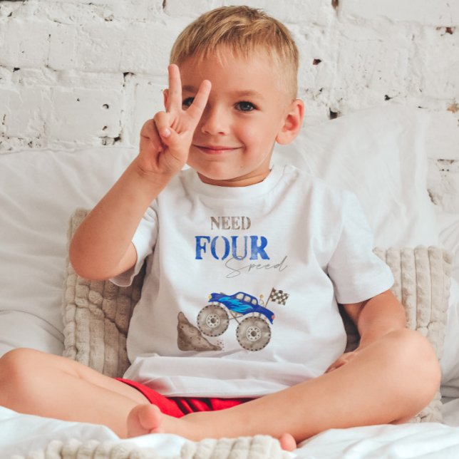 Blue Need Four Speed Monster Truck Shirt (Creator Uploaded)