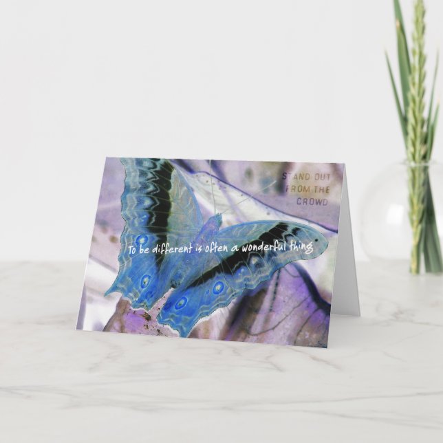 BLUE NEGATIVE Greeting Card (Front)