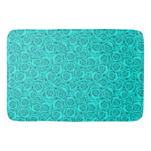 blue neon bath mat