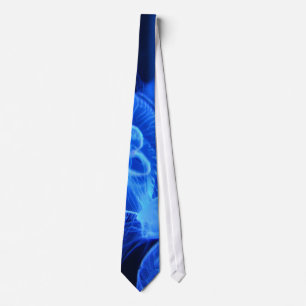 Blue Neon Jellyfish Tie