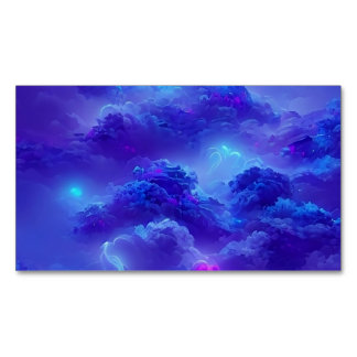 Blue neon lightning sky effect 	Magnetic business card