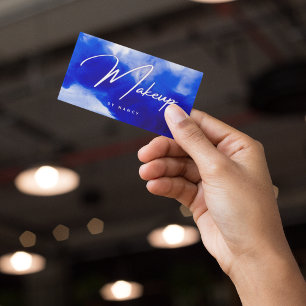 Blue Neon Makeup Script  Business Card
