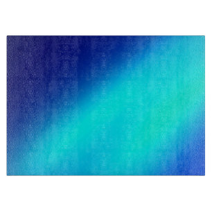 Blue Neon Ombre Cutting Board