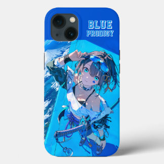 Blue Neon Prodigy Tokyo Cyberpunk Anime Impact iPhone 13 Case