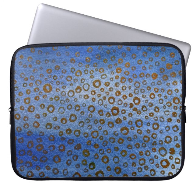 Blue Neoprene Laptop Sleeve 15" (Front)