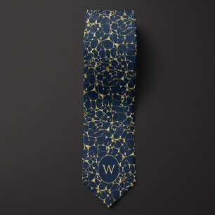 Blue Neural Network Pattern Tie