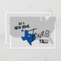 Blue New Home in Texas Y'all Moving
