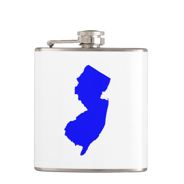 Blue New Jersey Hip Flask (Front)