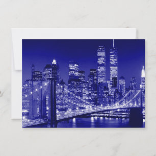 Blue New York City Invitation