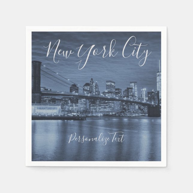 Blue New York City Napkin (Front)