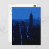 Blue New York City Night Postcard (Front/Back)