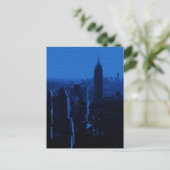 Blue New York City Night Postcard (Standing Front)