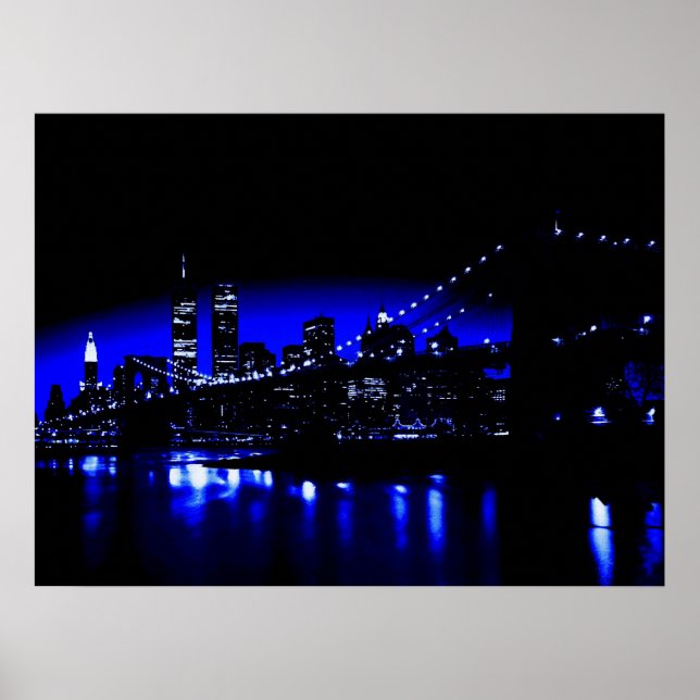 Blue New York City Poster Print (Front)