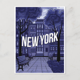 blue new york Postcard