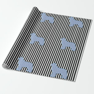 Blue Newfoundland Dog Gift Wrap
