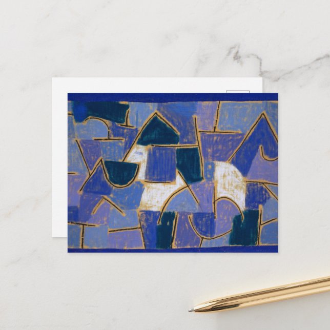Blue Night by Paul Klee Postcard (Front/Back In Situ)