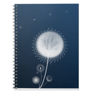 Blue Night Dandelion Canvas Wall Art- Starry Night Notebook