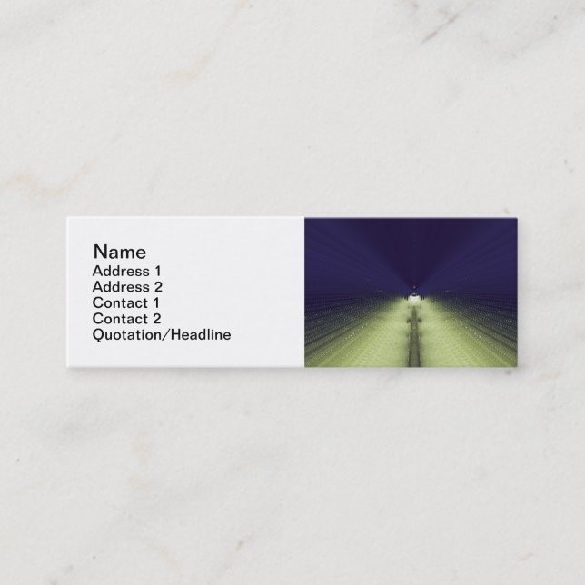 Blue Night Mini Business Card (Front)