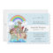 Blue Noah's Ark Baby Shower Invitation