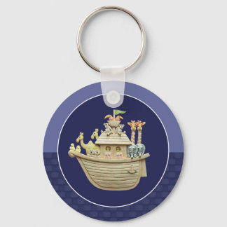 Blue Noah's Ark Key Ring