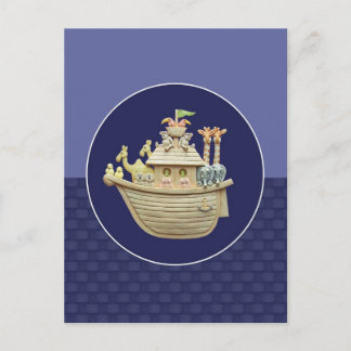 Blue Noah's Ark Postcard