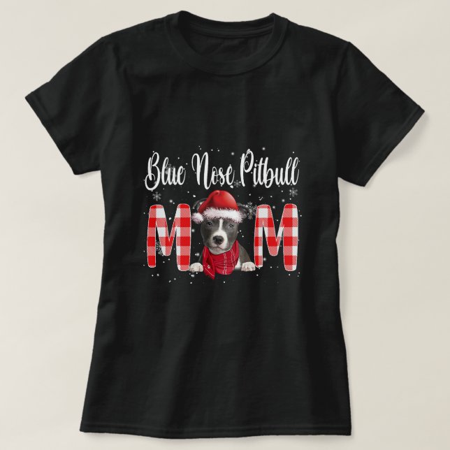 Blue Nose Pitbull Dog Mum Dad Family Costume DIY C T-Shirt (Design Front)