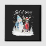 Blue Nose Pitbull Santa Dog Christmas Snowman Xmas Magnet<br><div class="desc">Blue Nose Pitbull Santa Dog Christmas Snowman Xmas Pajama</div>