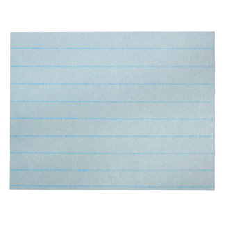 Blue Notebook Paper Notepad