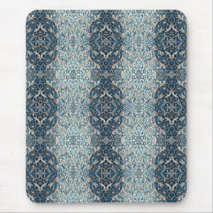 Blue Nouveau Mouse Pad