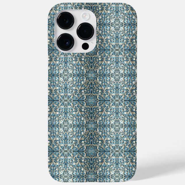 Blue Nouveau Otterbox Case (Back)