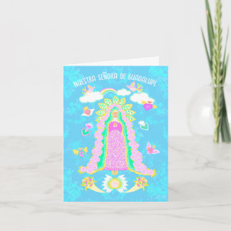 Blue Nuestra Señora de Guadalupe Note Card