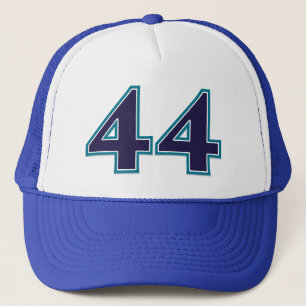 Blue Number 44 Trucker Hat