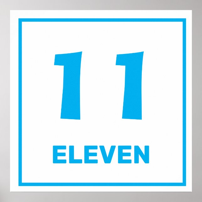 Blue number eleven Poster (Front)
