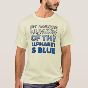 Blue Number Of The Alphabet Funny T-Shirt