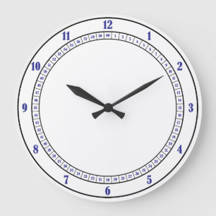 blue numbers clock dial