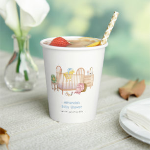 Blue Nursery Toys Little Chicken Baby Shower Paper Cups
