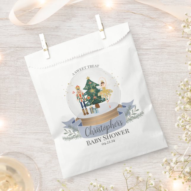 Blue Nutcracker Baby Shower Favours Cookie Treat Favour Bag (Clipped)