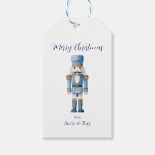 Blue Nutcracker Christmas Gift Tags