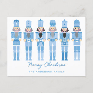 BLUE NUTCRACKERS CHRISTMAS  POSTCARD