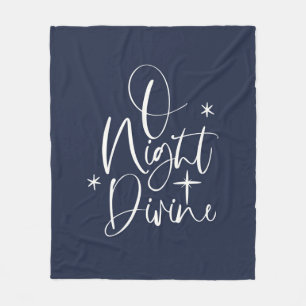 Blue O Night Divine Christmas Throw Blanket