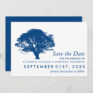 Blue Oak Tree, Rustic & Minimalistic Wedding Save The Date