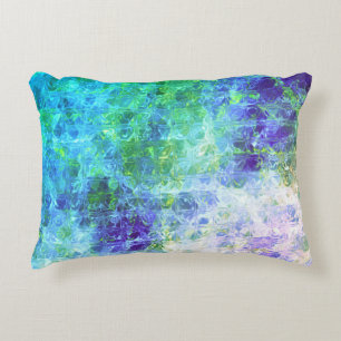 Blue Ocean Abstract Blocks  Decorative Cushion