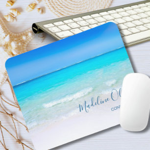  Blue Ocean Aqua Sea Sky Vacation Vibe Mouse Pad