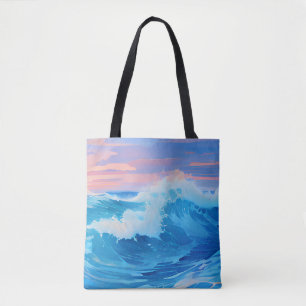 Blue Ocean at Sunset Tote Bag