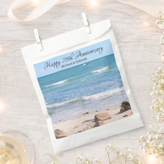 Blue Ocean Beach Photo Nature Scene Favour Bag