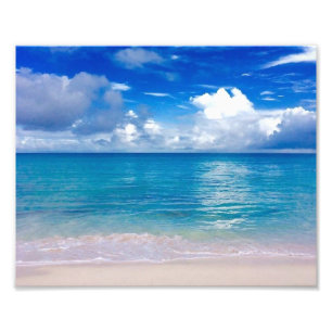 Blue Ocean Beach Print