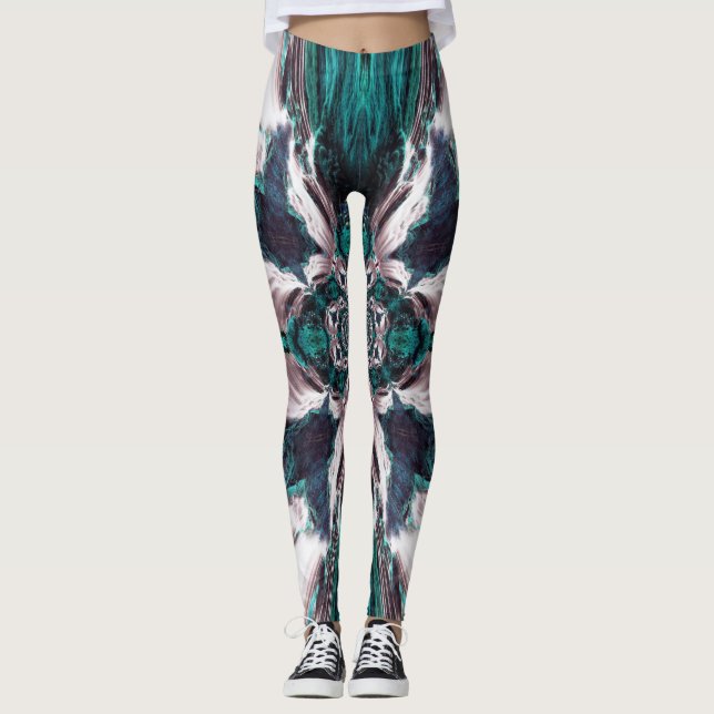 Blue Ocean Breeze leggings (Front)