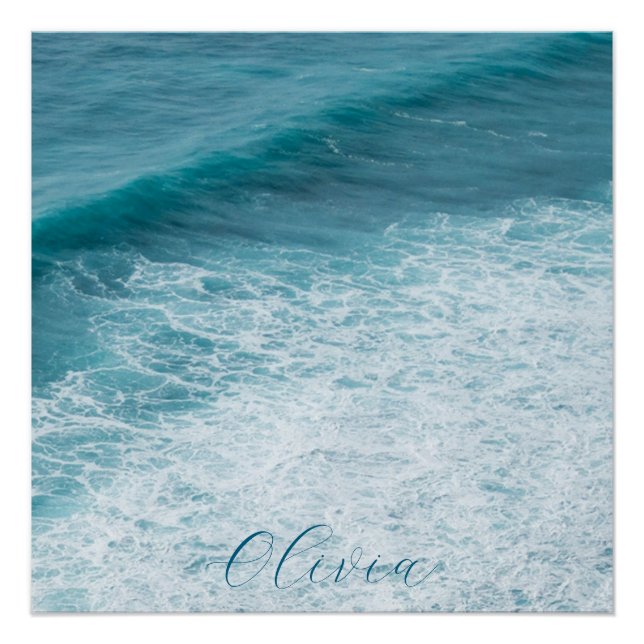 Blue Ocean Color background poster (Front)